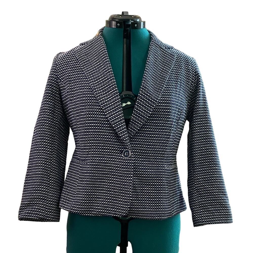 NWT Cynthia Rowley Women’s Blazer Size Medium Color Black and White *See pics